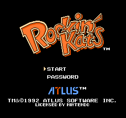 Rockin' Kats (Europe) Title Screen
